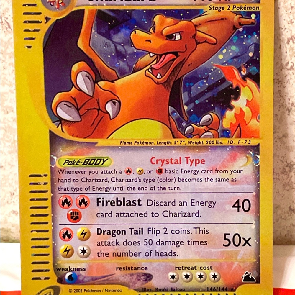Custom Crystal Charizard Pokémon Card